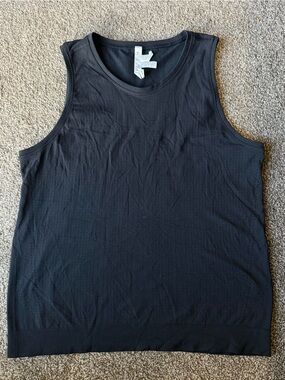 Athleta Black Perforated Scoop-Neck Workout Tank